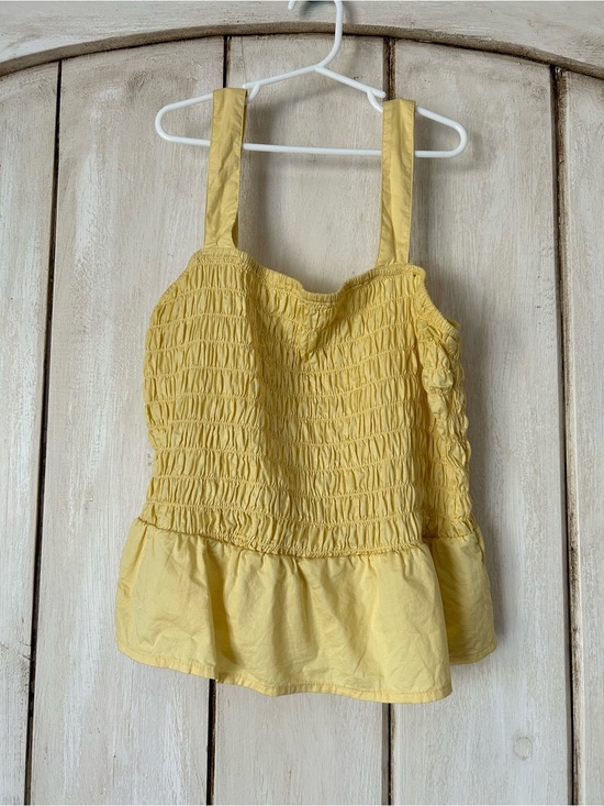 Old Navy Tops - Old Navy Yellow Smocked Peplum Cami